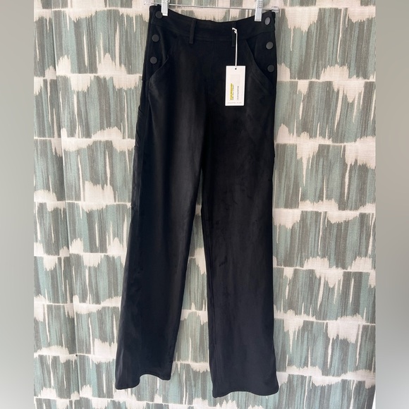 Dear John- faux suede - Carpenter style wide leg pants - blackstone- 25 - Picture 1 of 5
